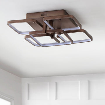 Sebastian 17.5" Integrated LED Metal Flush Mount Ceiling Light - JONATHAN Y